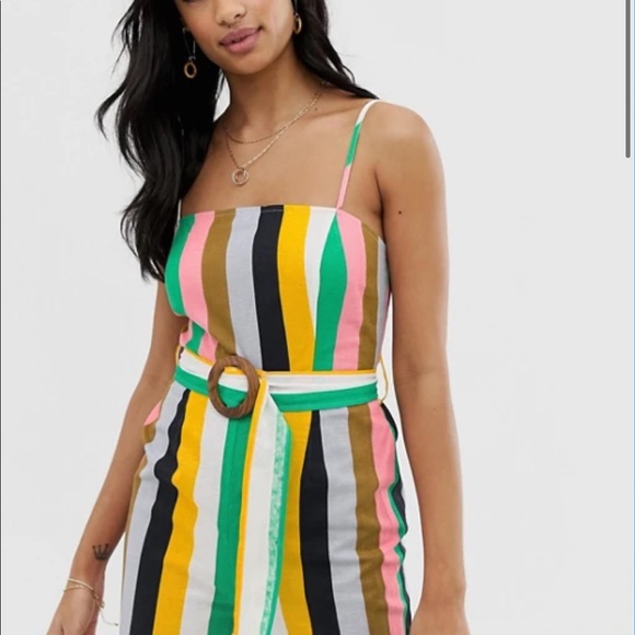 ASOS Belted Jumpsuit in Stripe Print - Picture 4 of 4